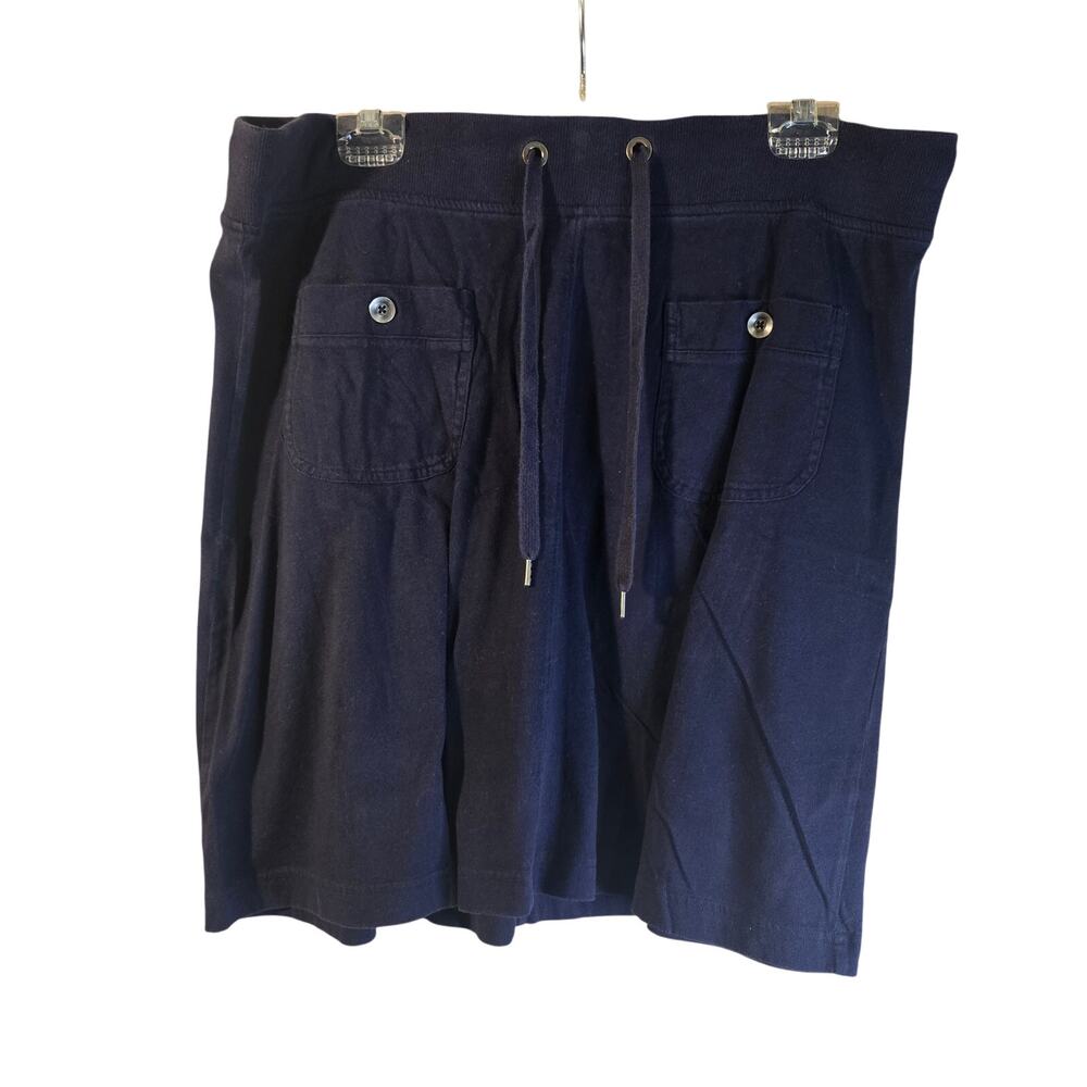 Merona L Black Athletic Skirt Drawstring [0437]